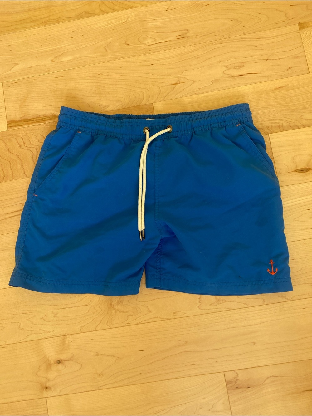 River Island Blue Swim Trunks with Anchor Detail